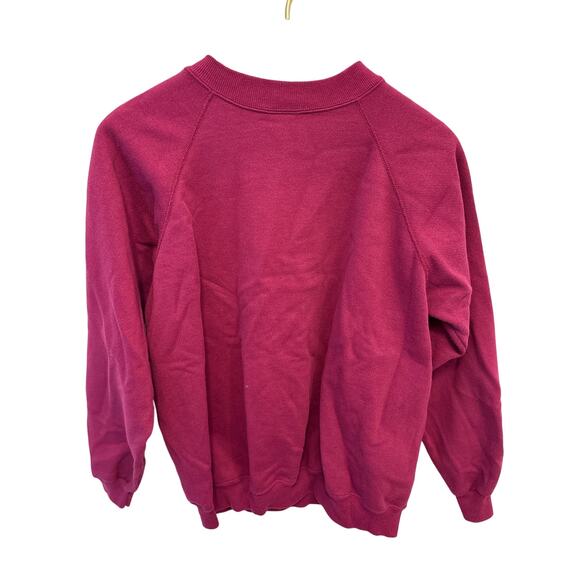 Vintage 90s Hanes made in USA Maroon Crewneck XL staple minimalist retro casual - Picture 3 of 3